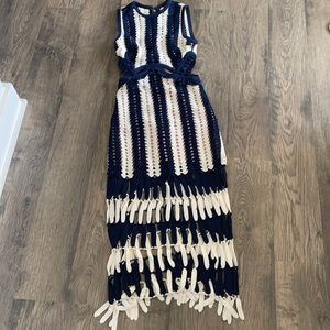 Self-portrait side cut-out dress